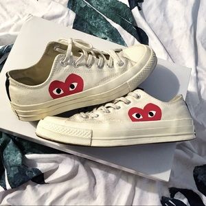 Comme Des Garcons Play White Converse low